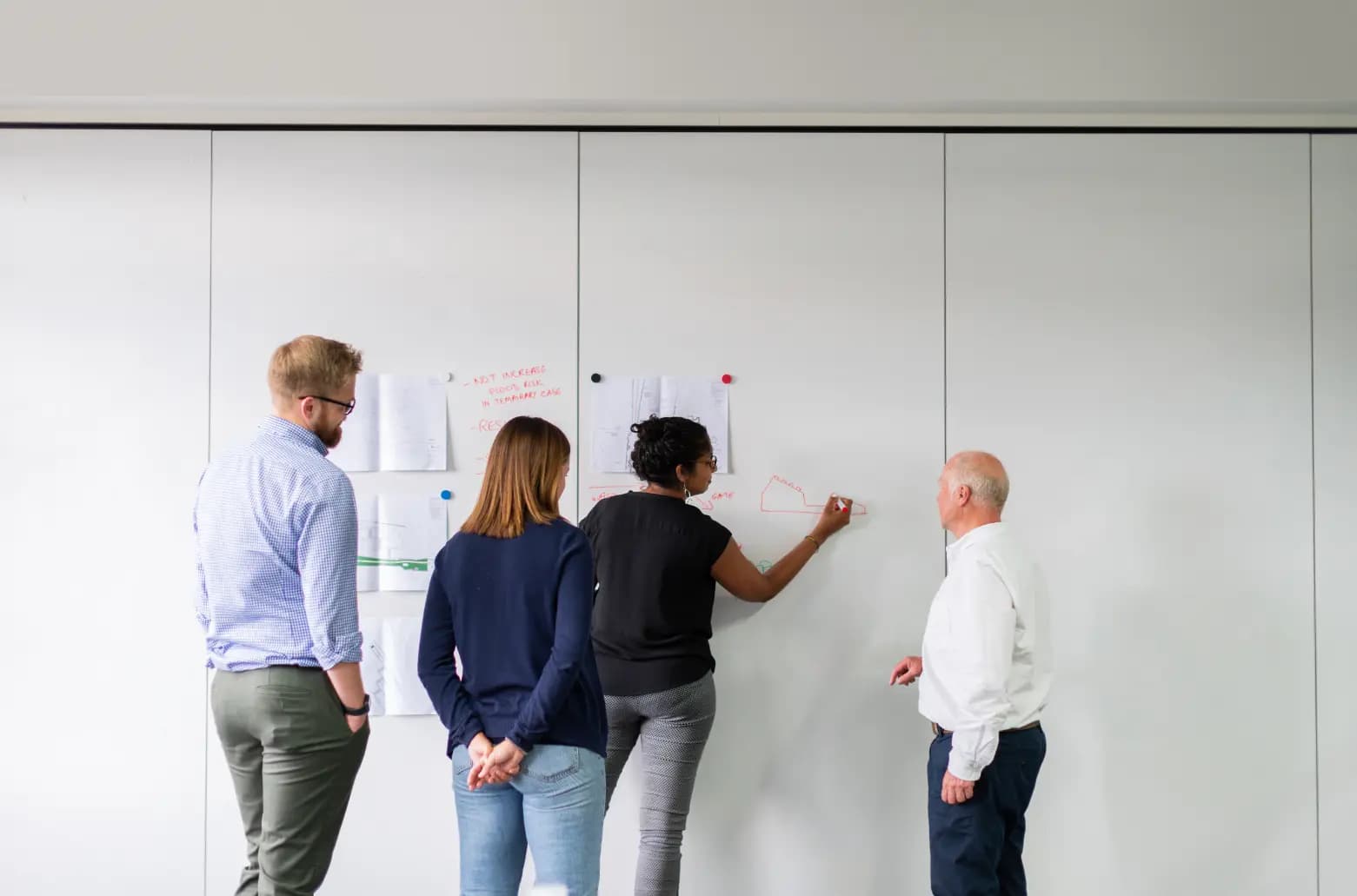 Workers and/or partners creating a business plan