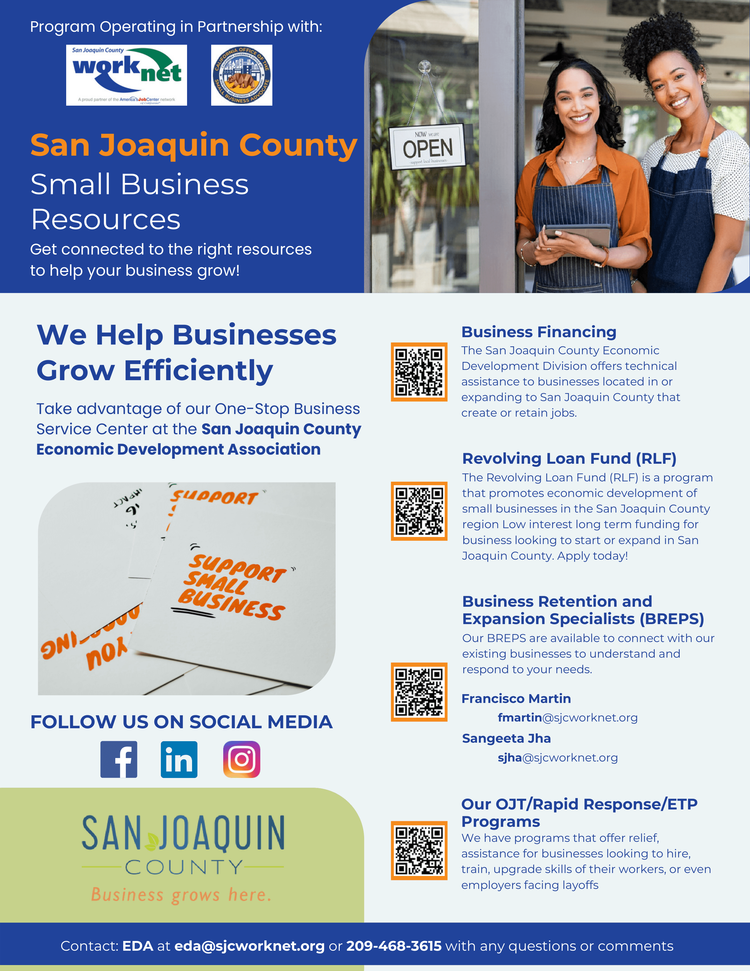 SJC Small Business Resources Flyer